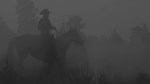 Grayscale Cowboy on Horseback
